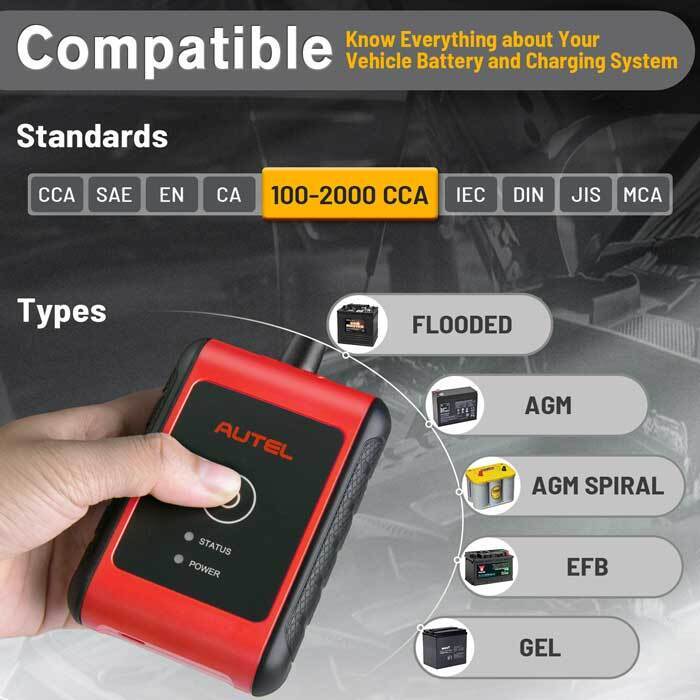 Autel MaxiBAS BT506 Car Battery Tester& Analyzer,Detection Rate of Bad Batteries - Auto Lines Australia