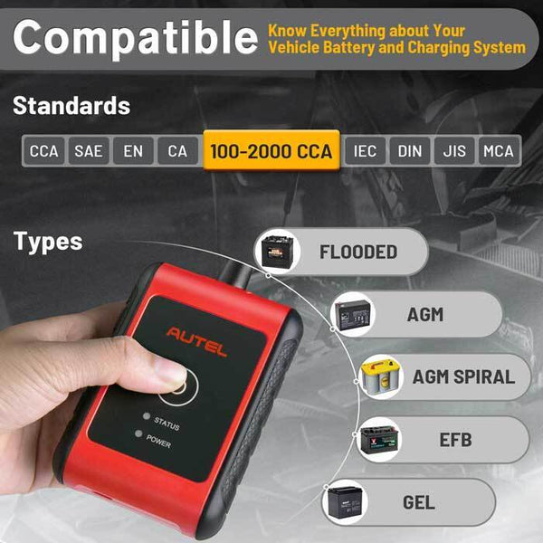 Autel MaxiBAS BT506 Car Battery Tester& Analyzer,Detection Rate of Bad Batteries - Auto Lines Australia