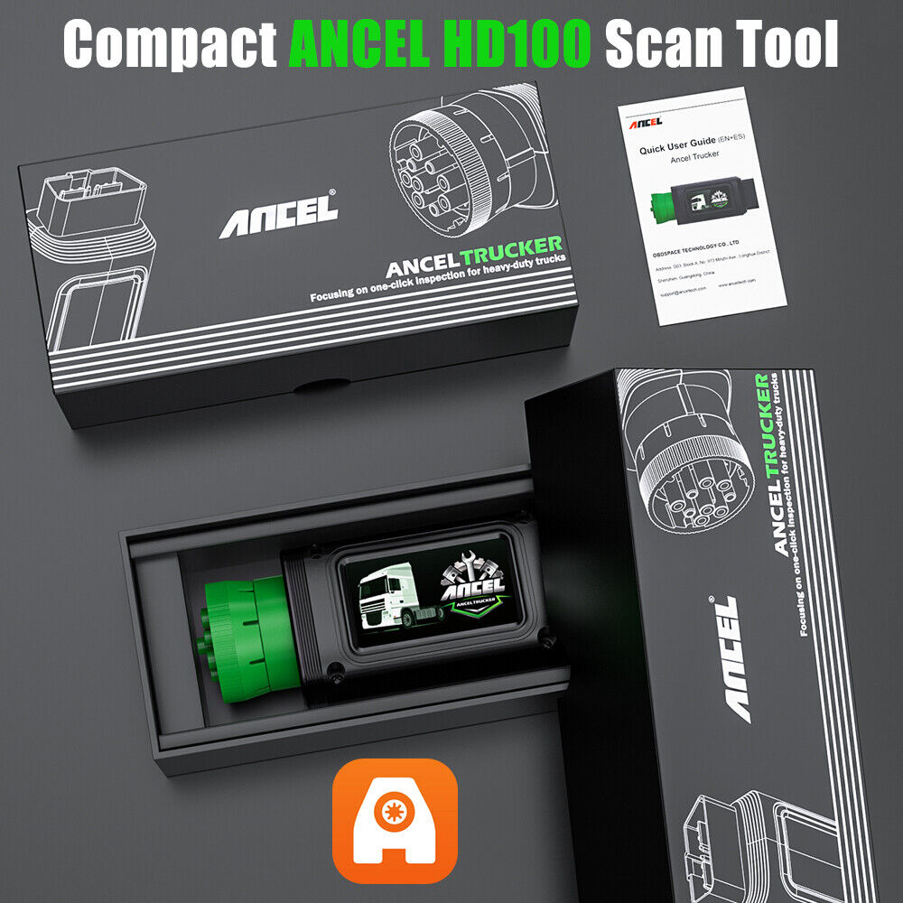 ANCEL HD100 Heavy Duty Truck Tool Full System Code Reader DPF Regeneration
