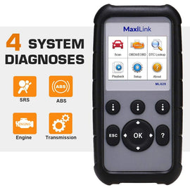 Autel MaxiLink ML629 OBD2 Scanner, ABS Engine Transmission Diagnostic Scan Tool