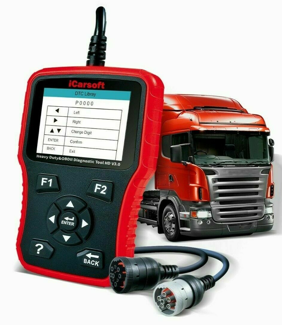 HEAVY DUTY DIESEL TRUCK DIAGNOSTIC SCANNER TOOL CODE READER iCarsoft HD V3.0 - Auto Lines Australia
