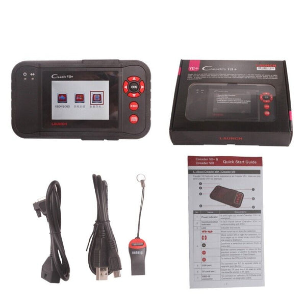 Original Launch Creader VII+ 4 System Auto Code Reader for ABS SRS Transmission