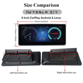 Vjoycar Y3-Pro Digital HUD Perform LCD Screen Center Console Dashboard for Tesla