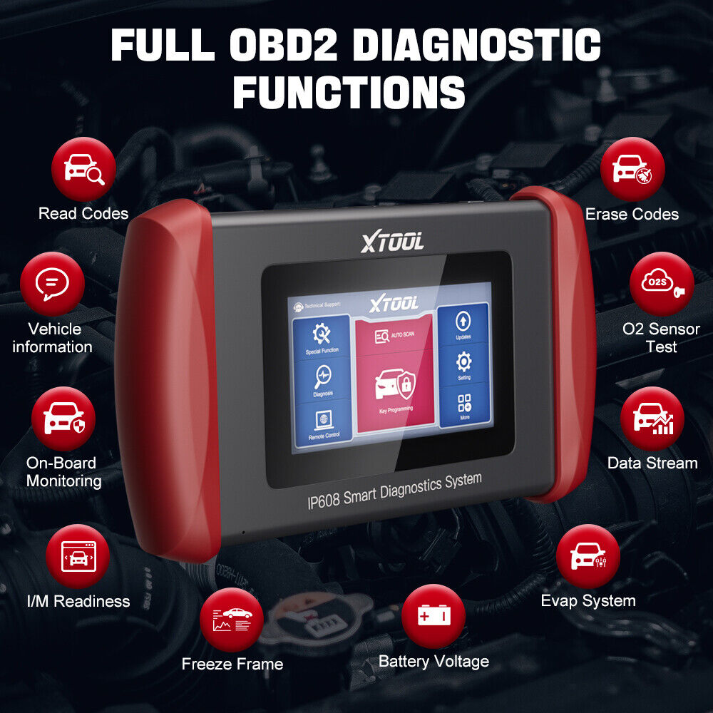 InPlus IP608 OBD2 Car Automotive Scanner Tool Full System Scan DPF Injector Oil - Auto Lines Australia