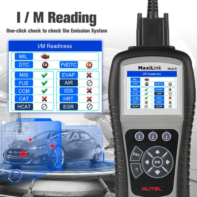 Autel ML619 OBD2 Car Scanner Code Reader ABS Airbag Diagnostic Scan Tool