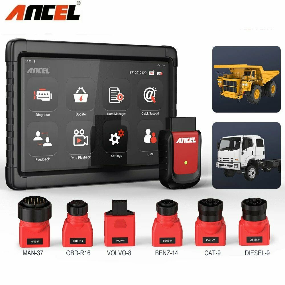 ANCEL X6 HD 24V System Diagnostic Scanner DPF Oil ECU Reset PRV Truck Diagnostic Secondary image