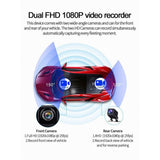 HUD Navigation 10' DashCam 4G WIFI GPS Tracking System ADAS Car DVR Mirror