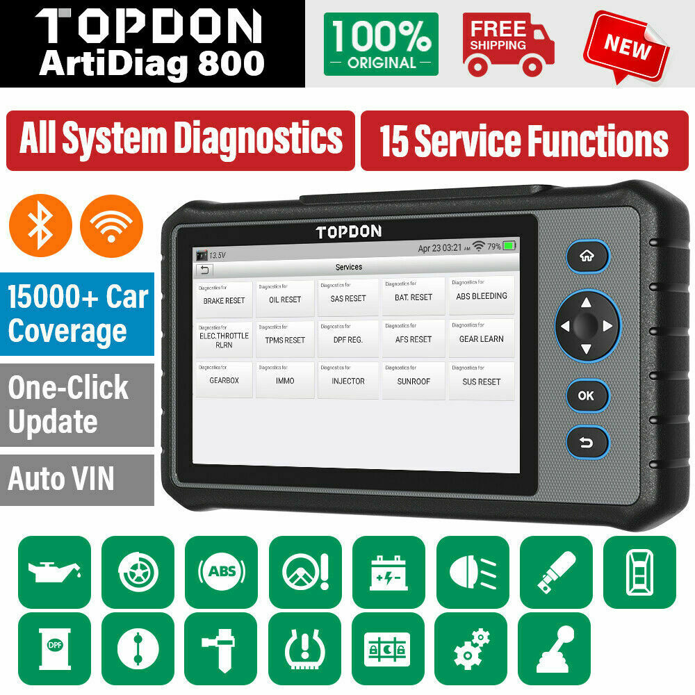 TOPDON ARTIDIAG 800 BT - All System Car Diagnostic Scanner 
