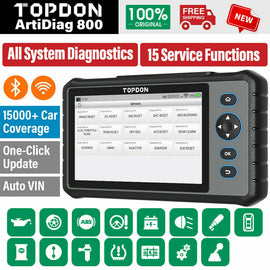 TOPDON Artidiag800 OBD2 AUTO Diagnostic Tool Scanner Full System IMMO KEY Coding - Auto Lines Australia