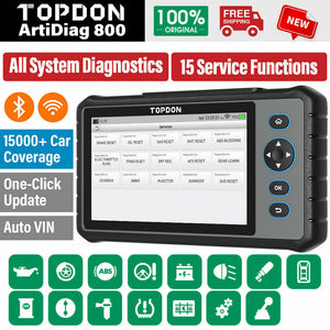 TOPDON ArtiDiag800 BT OBD2 Scanner Car Diagnostic Scanner Tool ABS SAS 32GB
