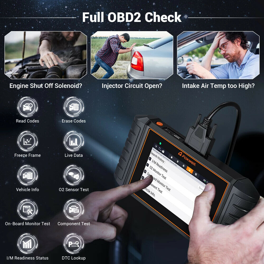 FOXWELL NT716 OBD2 Car Scan Tools ABS Bleeding Oil SAS EPB TPMS Reset