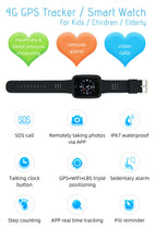 Load image into Gallery viewer, 4G GPS Tracker Smart Children Personal Watch Camera SOS Video Call Locator