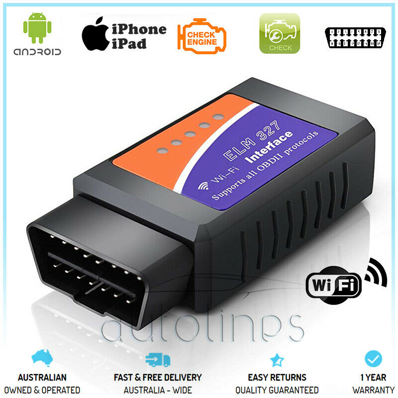 ELM327 Car WiFi OBD2 Scan Tool Engine OBD Code Reader For iPhone iPad –  Auto Lines Australia