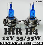 H4 HIR 35/35W P43t 12V Xenon White 5000K Motorbike Bike Headlight Bulbs Globes