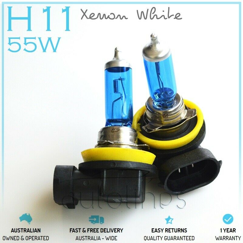 H11 12V 55W Xenon White 6000k Halogen Car Headlight Lamp Globes / Bulbs LED HID Secondary image