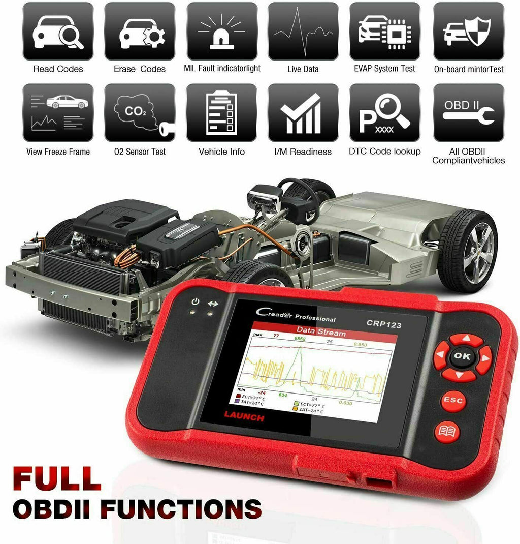 LAUNCH OBD2 Scanner CRP123 ABS SRS Engine - Auto Lines Australia