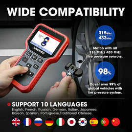 LAUNCH CRT5011X TPMS OBD2  Relearn Reset Tire Sensor Programming Diagnostic Tool