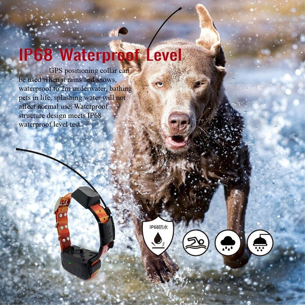Vjoycar New IP68 Waterproof Dog GPS Tracker Collar for Hunting Without Sim Card