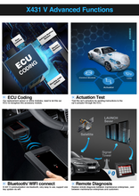 Load image into Gallery viewer, Genuine LAUNCH X431 V Pro V4.0 8inch Auto Bluetooth Diagnostic Bi-Directional Active Test All Systems Scan Scanner Tool OBD2 WiFi