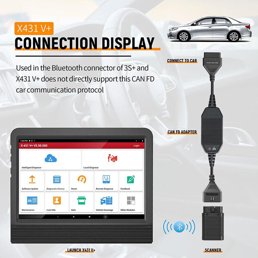 LAUNCH Official X431 CAN FD Adapter Code Reader CANFD Car Diagnostic Tool