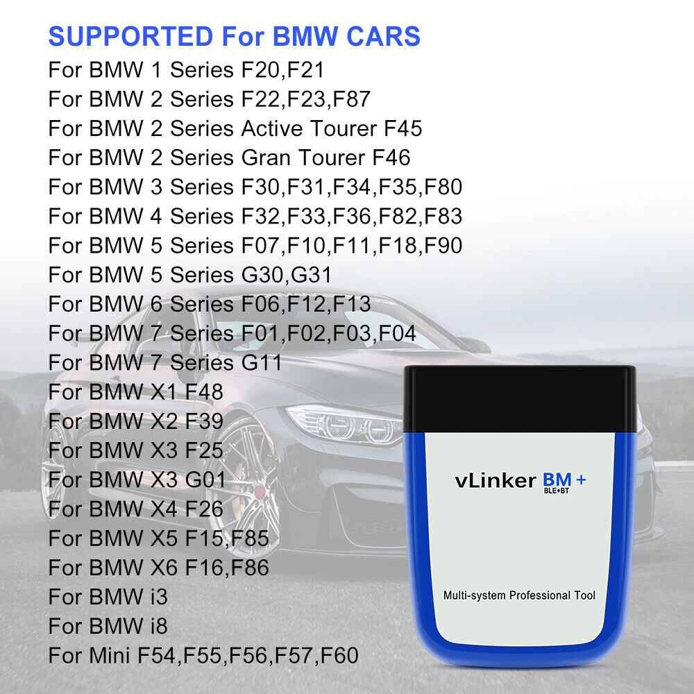 OBD2 Vgate vLinker BM ELM327 For BMW Scanner wifi OBD 2 Car Diagnostic