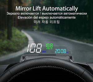 Mirror HUD MX20 Head Up Display OBD2 Winshield Speedometer RPM Speed Projector - Auto Lines Australia