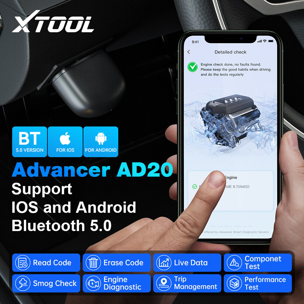 AD20 Car Engine Diagnostic Tools OBD2 ELM327/AD10 Code Reader Scanner - Auto Lines Australia