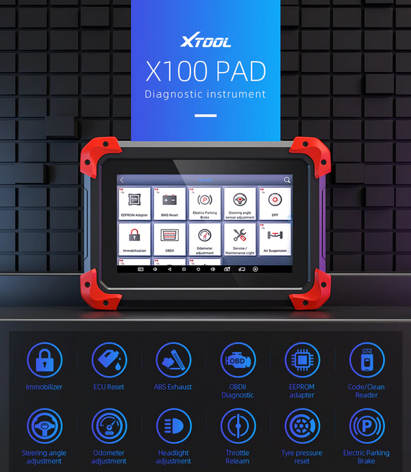 New XTOOL X100 PAD Tablet IMMO Programmer Diagnostic Scan Tool EEPROM OBDII DPF