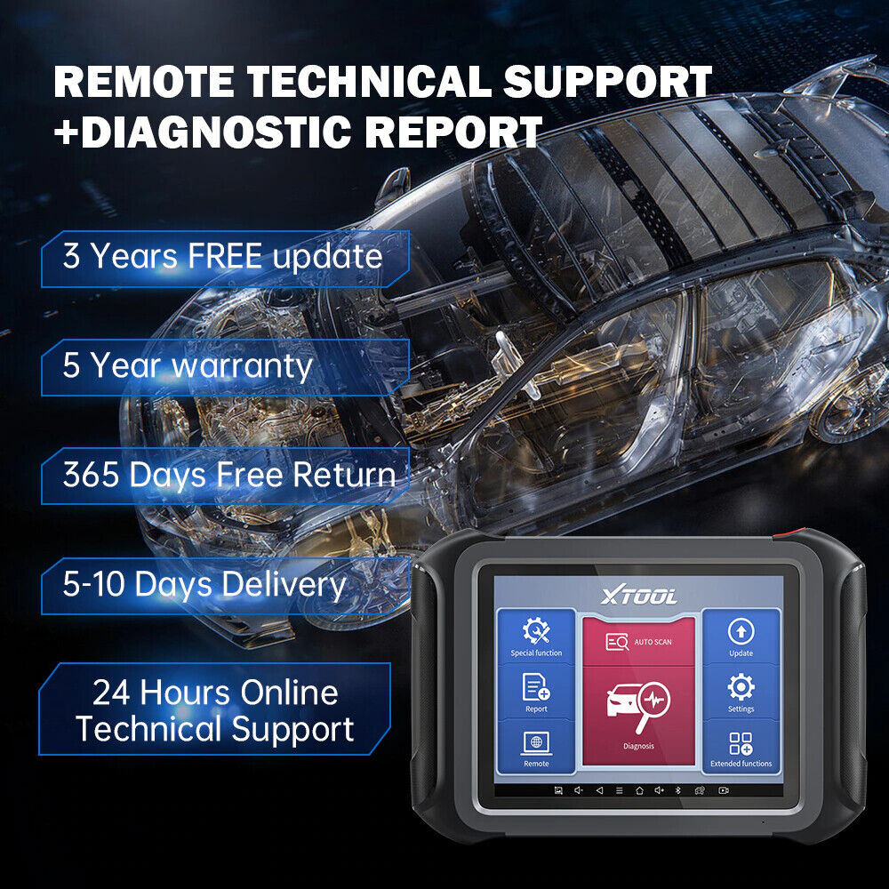 XTOOL D9 Automotive Scan Tool Topology Map Bi-Directional Control ECU Coding Full Diagnostics & 31+ Resets Support DoIP & CAN FD