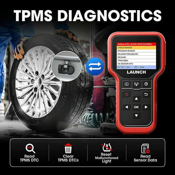 LAUNCH CRT5011X TPMS OBD2  Relearn Reset Tire Sensor Programming Diagnostic Tool - Auto Lines Australia