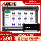 ANCEL X7 HD Heavy Duty Truck Scanner Full System 24V Diagnostic Tool OBD2 DPF