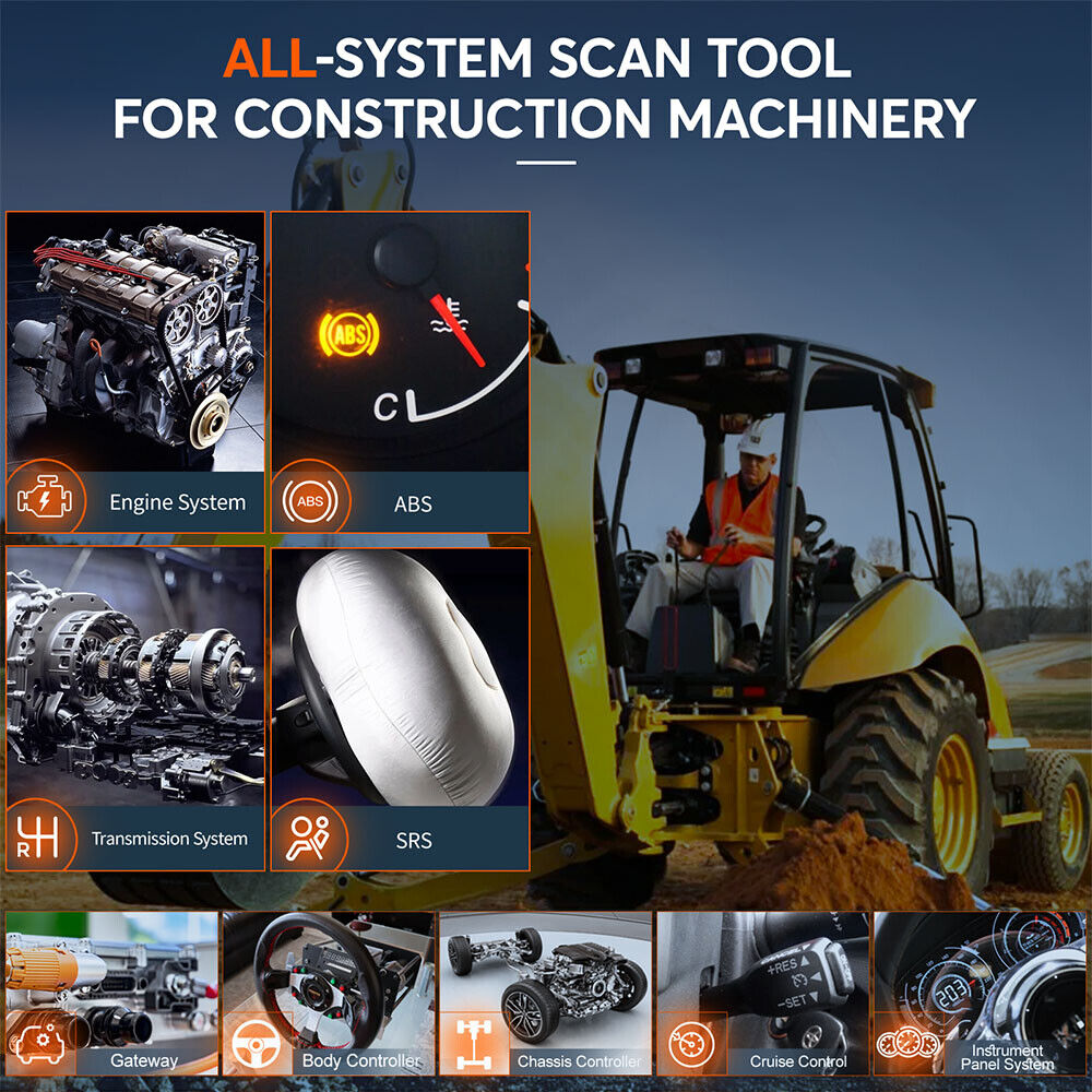 ANCEL HD3600 Construction Machinery Scan Tool DPF Reset Full System