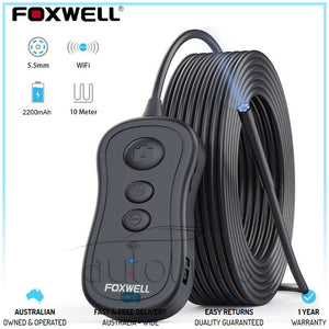10M FOXWELL WiFi 5.5mm Endoscope Camera Borescop Inspection Cable - Auto Lines Australia