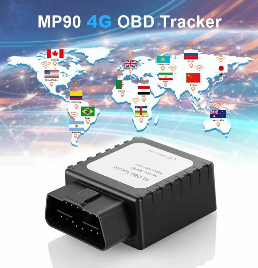 4G OBD2 GPS Mini Tracker Live Realtime Vehicle Car Spy OBDII Tracking Device