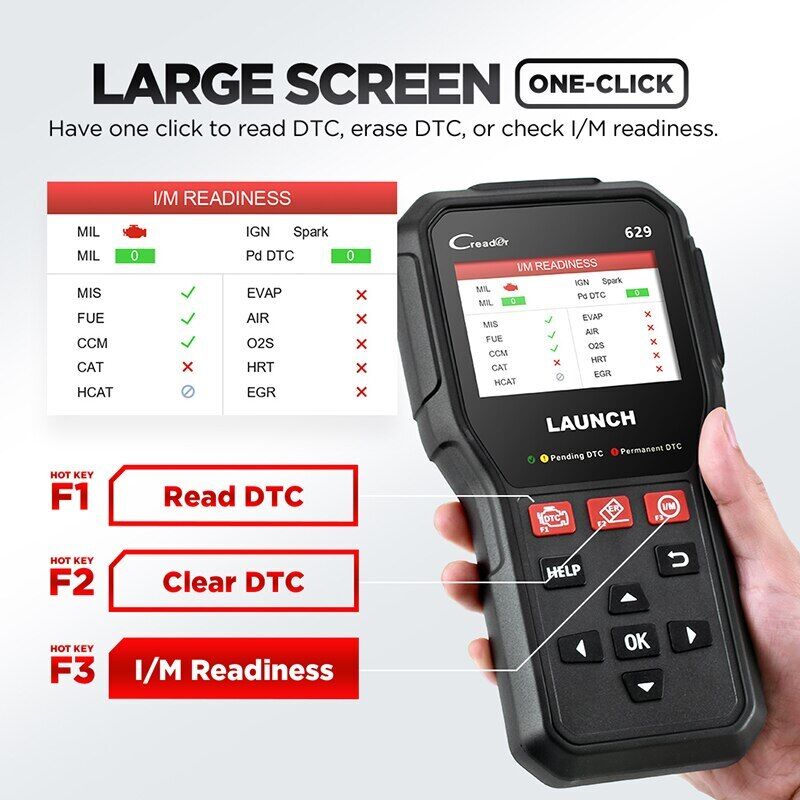 LAUNCH CR629 OBD2 Scanner Car Code Reader Active Tests ABS SRS Diagnostic tool Secondary image