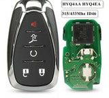 Fits Chevrolet 315//433Mhz HYQ4AA HYQ4EA Complete Transponder Remote Key