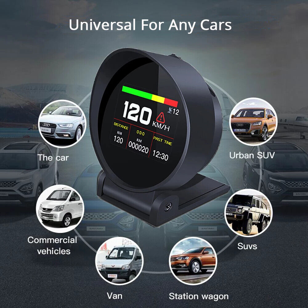 Car Inclinometer Slope Angle Speed Satellite Timing GPS Digital HUD