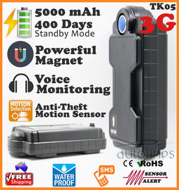 3G Waterproof Magnetic Portable GPS TRACKER 5000mAh Realtime Theft Car Vehicle