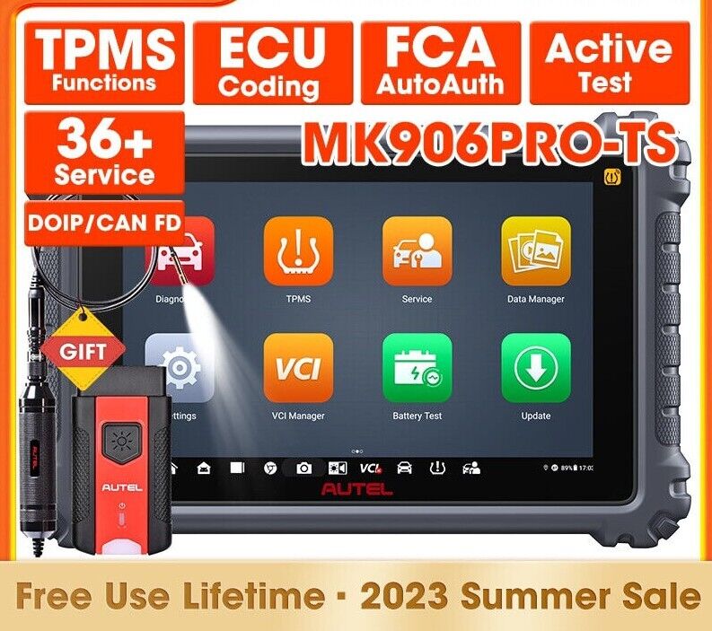 Autel MaxiCOM MK906 Pro-TS Scanner: 2023 Combo. of MaxiSYS MS906 Pro-TS MS906TS with CAN FD DoIP, ECU Coding, Full TPMS, Bidirectional Control, 36  Se - 4