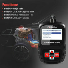 Load image into Gallery viewer, FOXWELL BT100 6V 12V Car Battery Tester For Flooded AGM GEL 100 to 1100CCA 200AH