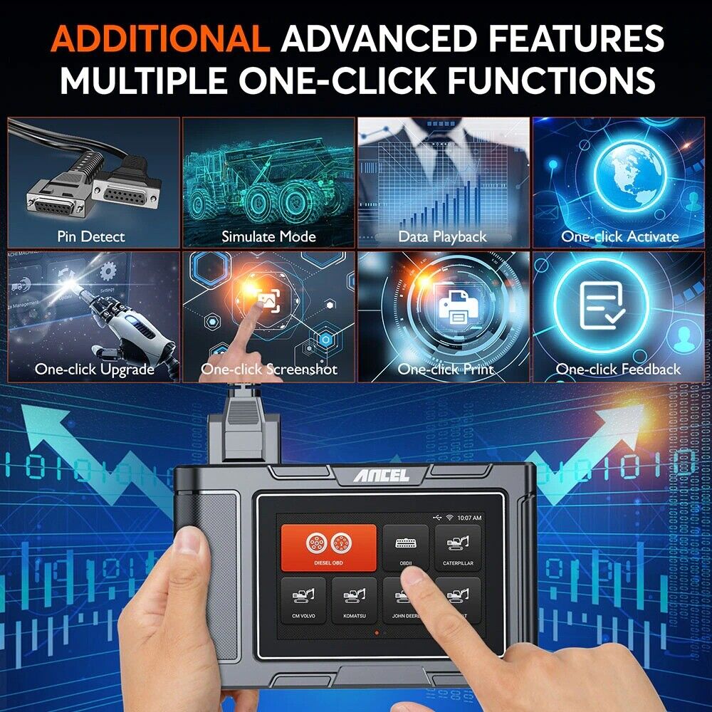 ANCEL HD3600 Construction Machinery Full System Heavy Duty Truck Scanner Tools