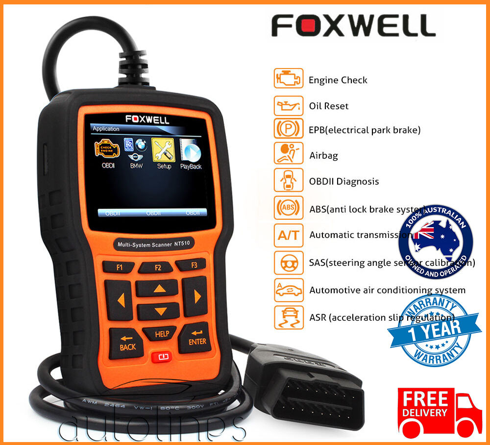 FOXWELL NT510 OBD2 Fault Code Reader Reset Diagnostic  Scan Tool Fits IVECO