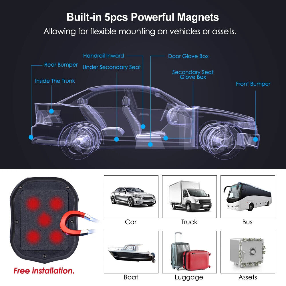Global 4G LTE GPS Tracker TKSTAR TK905-4G 5000mAh Voice Monitor Magnet Vehicle - Auto Lines Australia