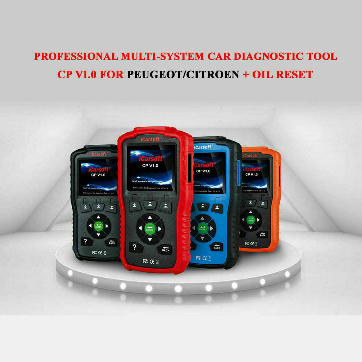 ICARSOFT CP V1.0 OBD2 DIAGNOSTIC CODE SCANNER RESET TOOL FOR CITROEN PEUGEOT. F5