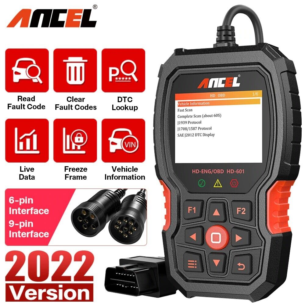 ANCEL HD601 Heavy Duty Truck Code Reader Full System OBD2 Diagnostic Scan Tool Secondary image