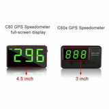 GPS Speedometer 4.5" C80 Speed Odometer Mileage HUD Display Digital Speed Alarm