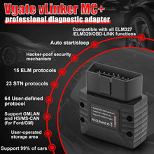 Load image into Gallery viewer, Vgate vLinker MC+ ELM327 V2.2 OBD 2 OBD2 Scanner WIFI BimmerCode FORScan