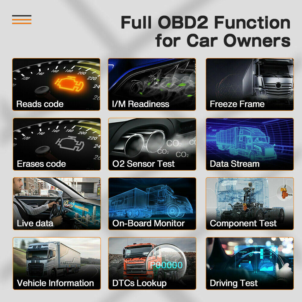 Ancel HD3100 24V Heavy Duty Truck OBD2 Scanner All System DPF Oil ABS Gearbox Diagnostic Tool - Auto Lines Australia