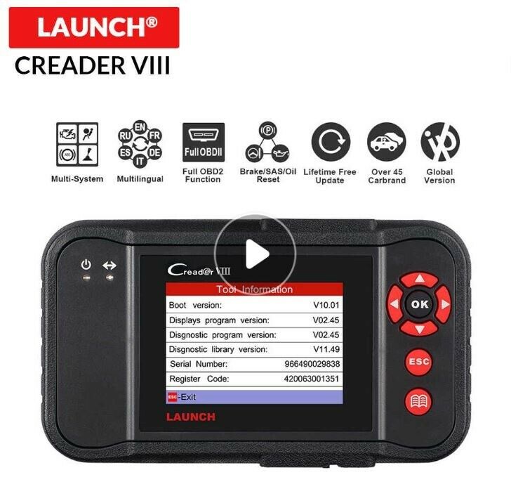 LAUNCH Creader VIII Fault Code Reader Diagnostic Scanner Tool Engine/ABS/SRS/AT+ Secondary image