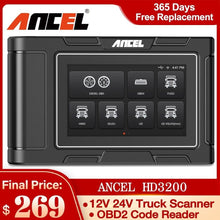Load image into Gallery viewer, ANCEL HD3200 24V Heavy Duty Diesel Truck Diagnostic Scanner Car Full System DPF